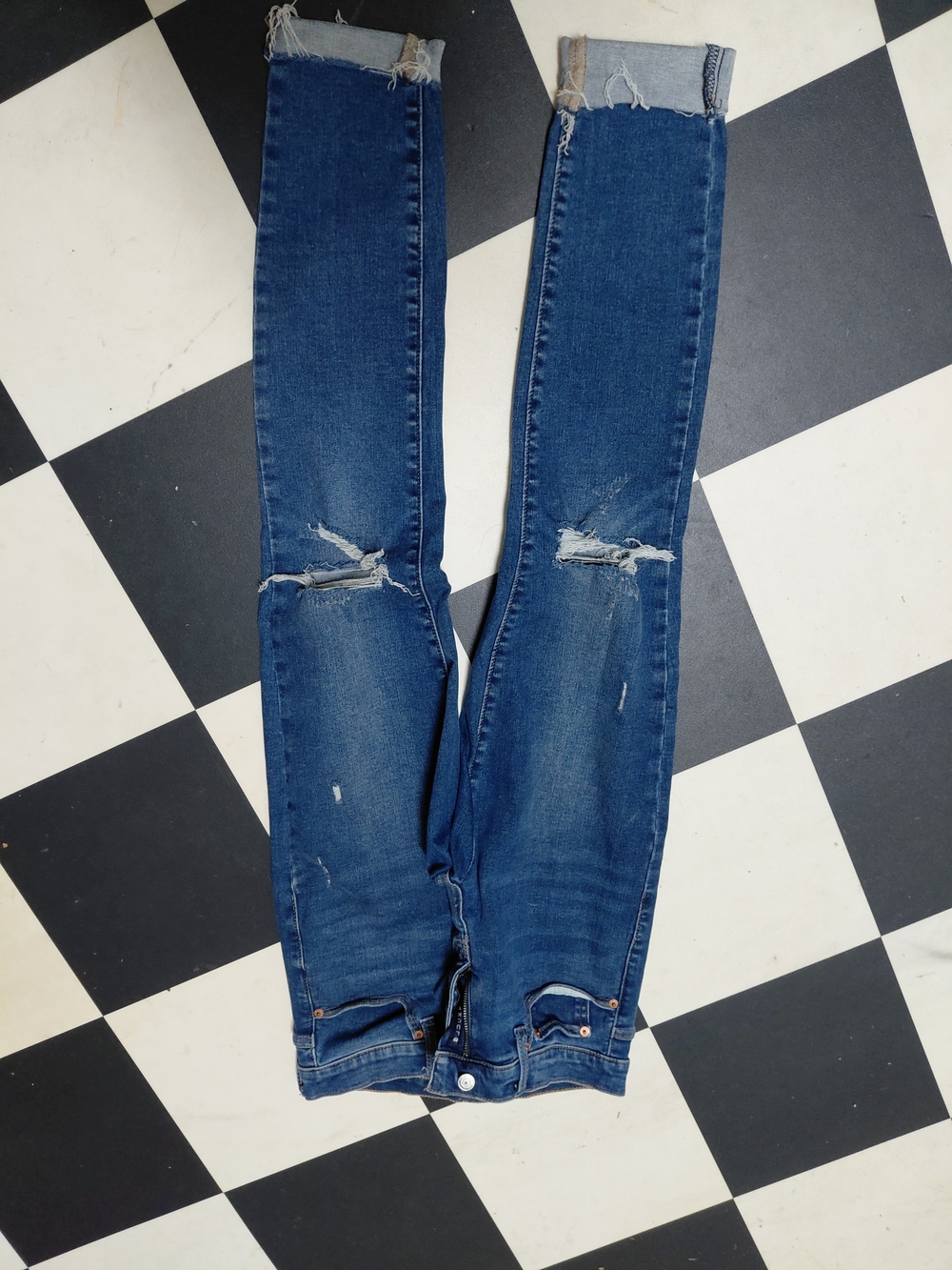 Lucky Brand Women's Skinny Distressed Dark Blue Jeans
